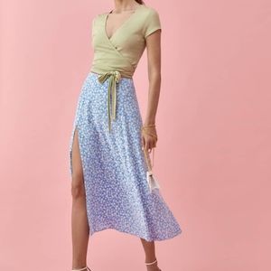 Reformation Zoe Skirt | Blue